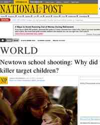 Newtown school shooting Why did the killer target: National Post